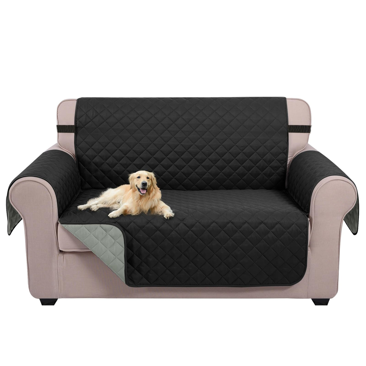 U-NICE HOME Reversible Sofa Cover Couch Cover for Dogs, Beige/Beige