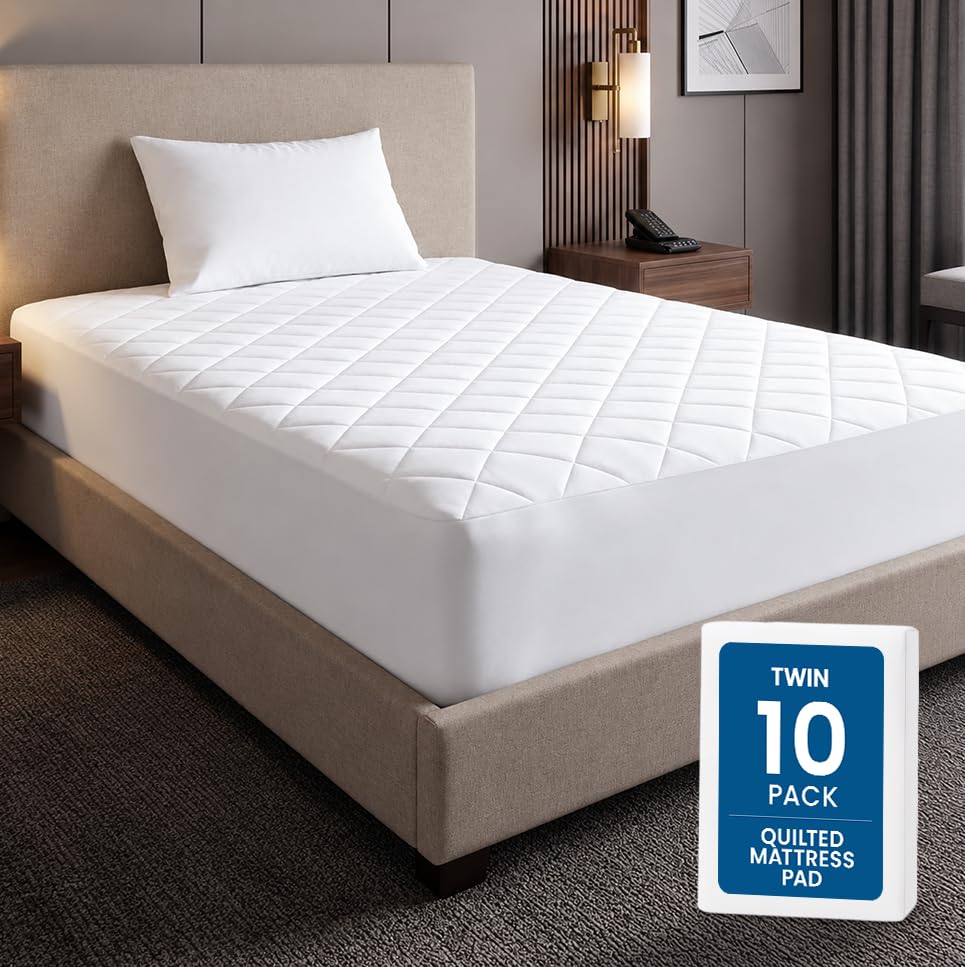 King Mattress Pad, Quilted Mattress Protector Topper fits 16" Deep Pocket