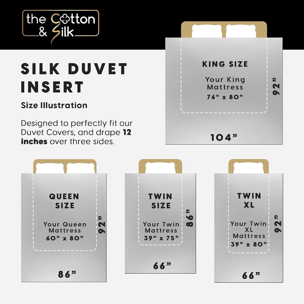 Silk Quilt/Blanket for Summer - White, Queen Size