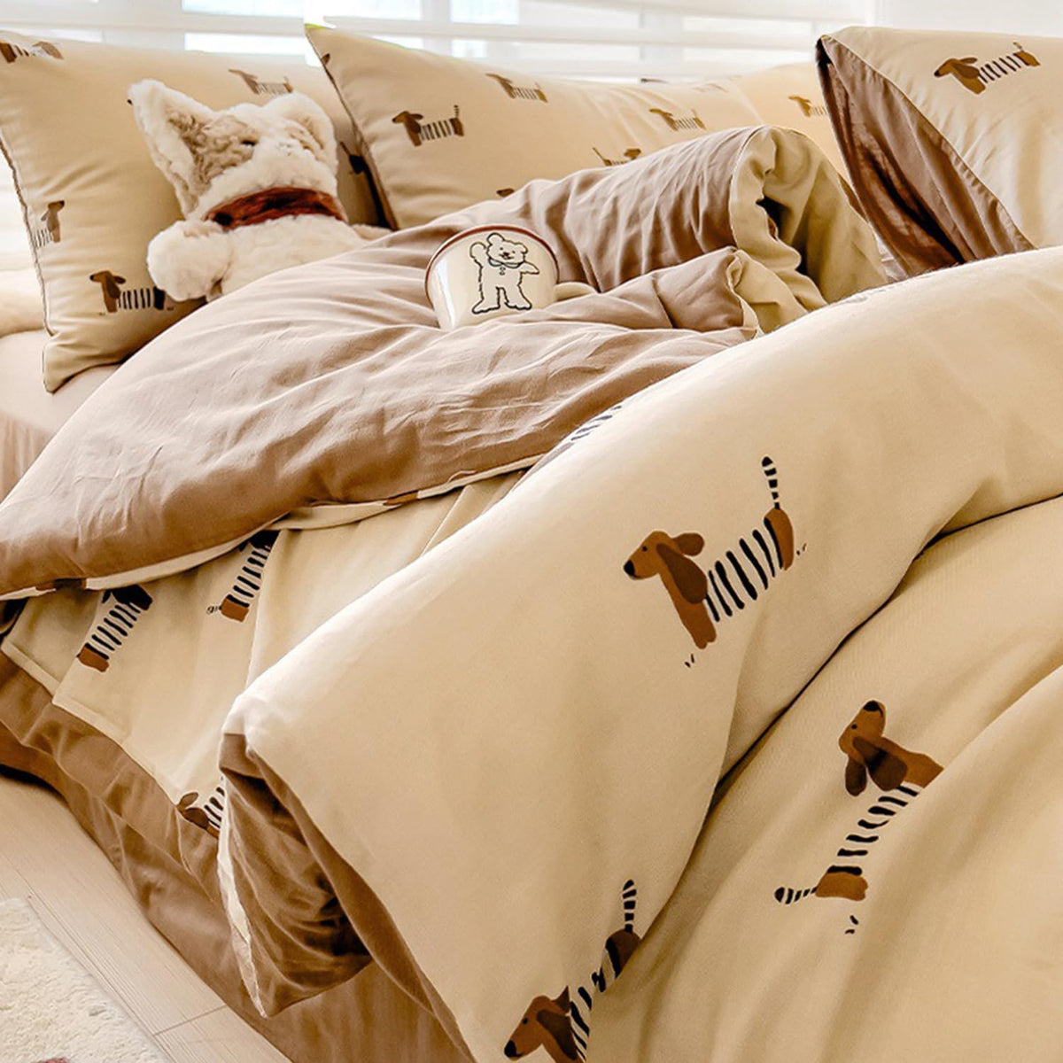 Bow Duvet Cover Twin Pink White Bow Striped Reversible Bedding Set