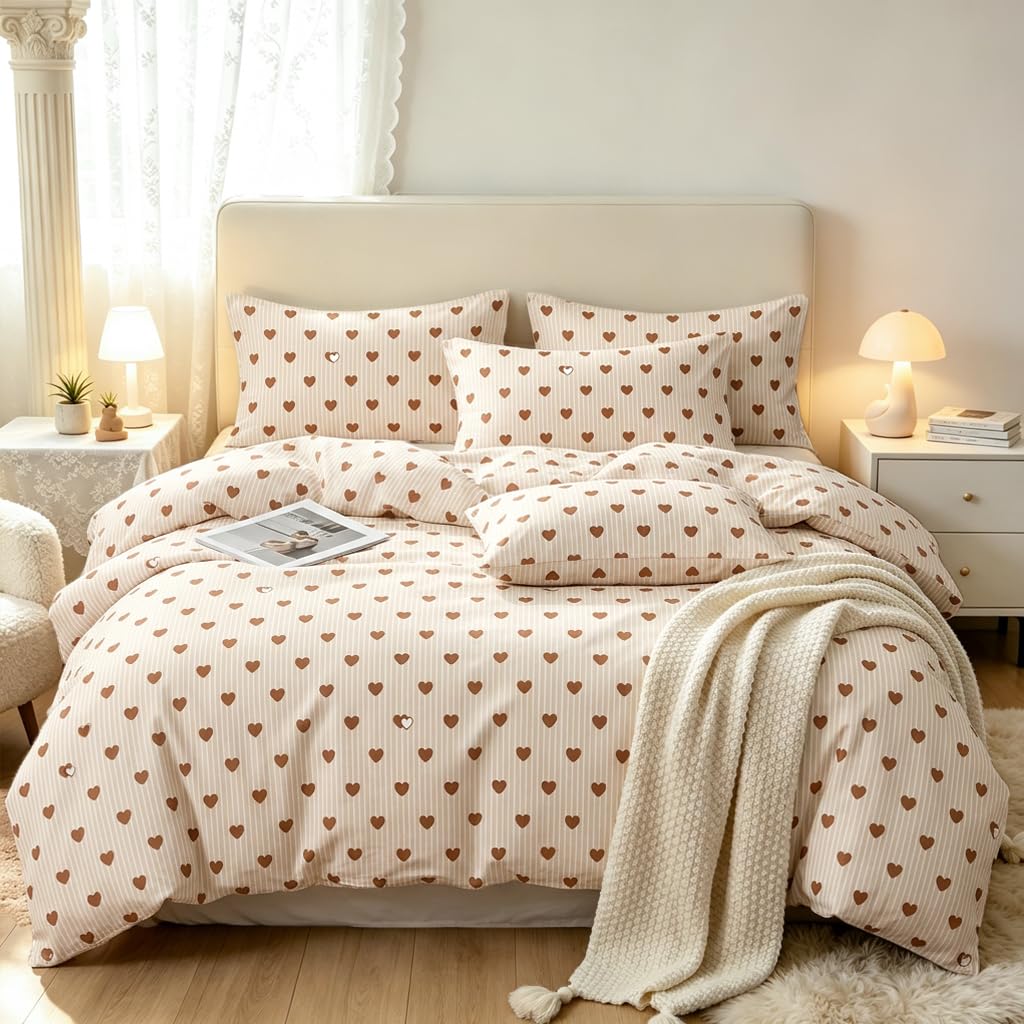 Nayoroom Gingham Duvet Cover Set Queen Blue White Plaid Checkered Bedding