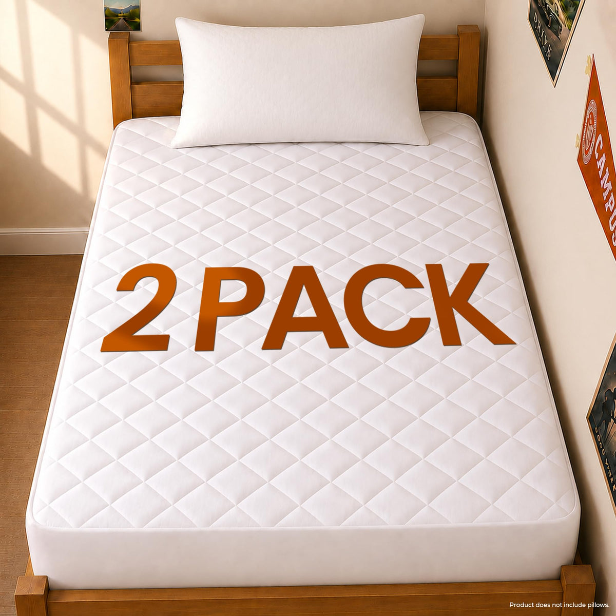 King Mattress Pad, Quilted Mattress Protector Topper fits 16" Deep Pocket