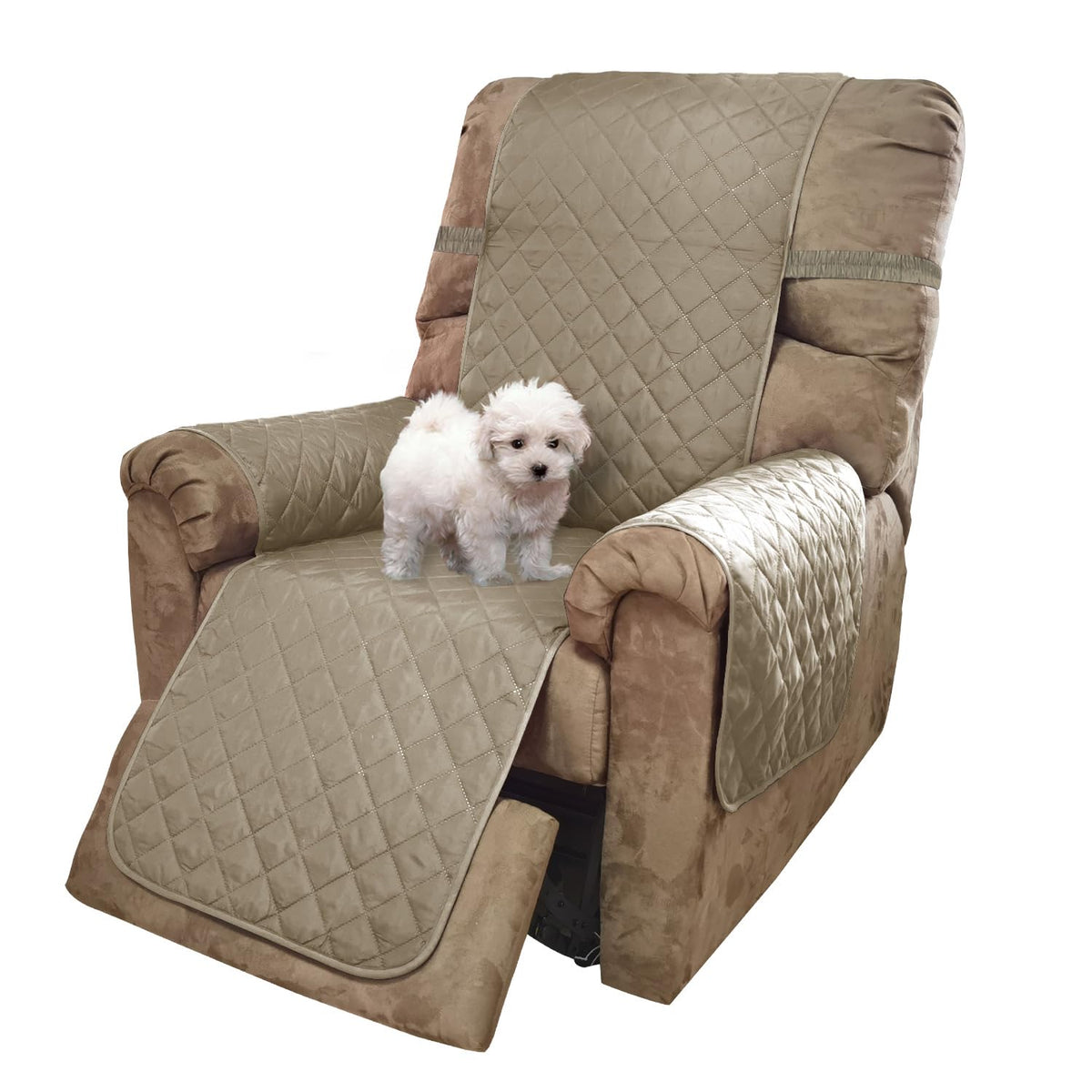U-NICE HOME Reversible Sofa Cover Couch Cover for Dogs, Beige/Beige