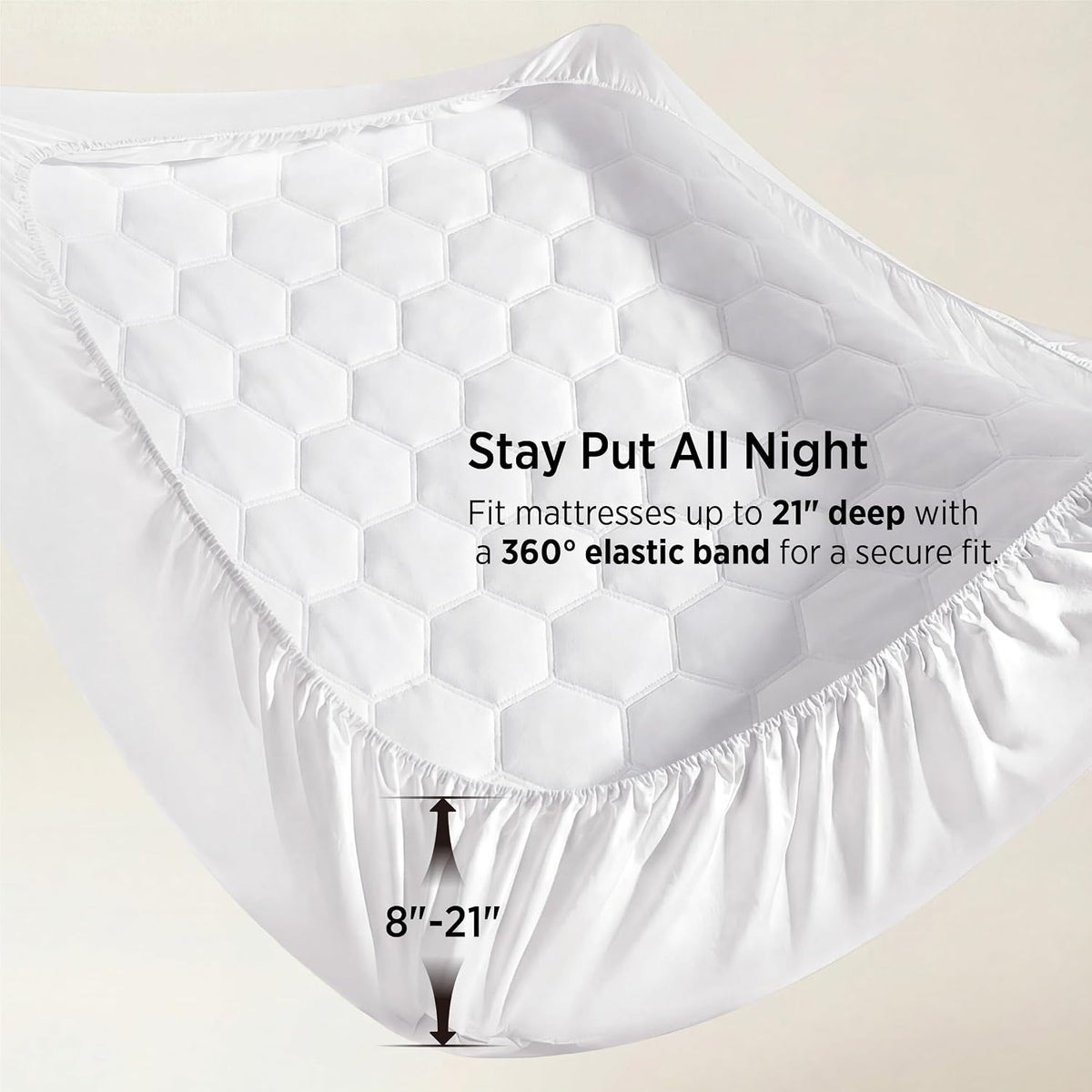 Bedsure King Mattress Pad, Mattress Topper with 8-21 Inches Deep Pocket