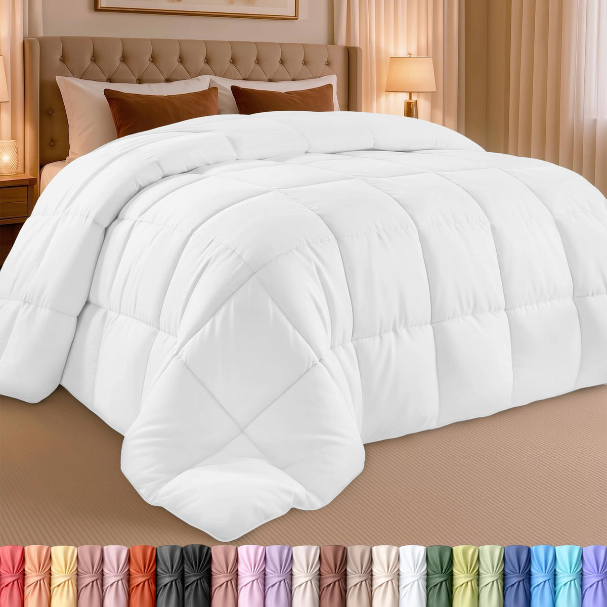 Utopia Bedding Queen Comforter, Duvet Insert, Black, 88 x 88 Inches