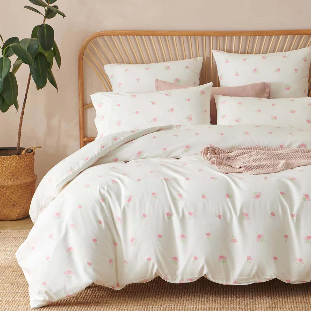 Bow Duvet Cover Twin Pink White Bow Striped Reversible Bedding Set