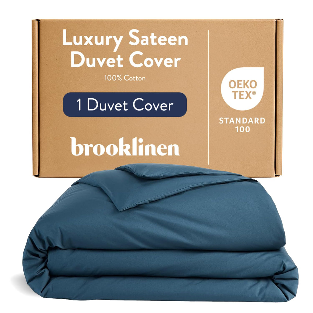 Brooklinen Sateen Duvet Cover Hotel-Quality Luxury - Full/Queen, White