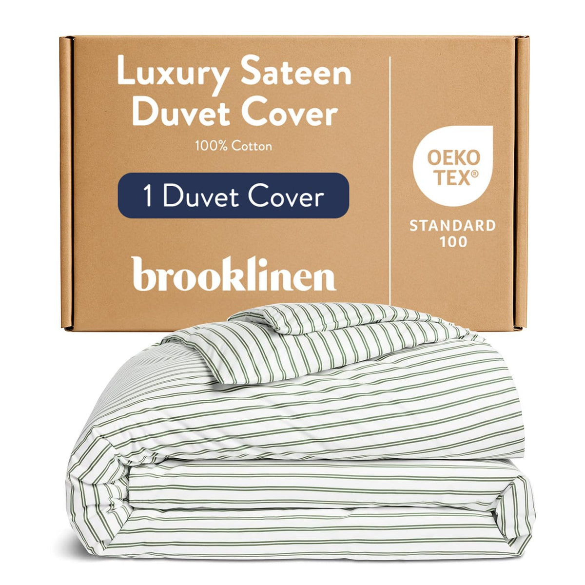 Brooklinen Sateen Duvet Cover Hotel-Quality Luxury - Full/Queen, White