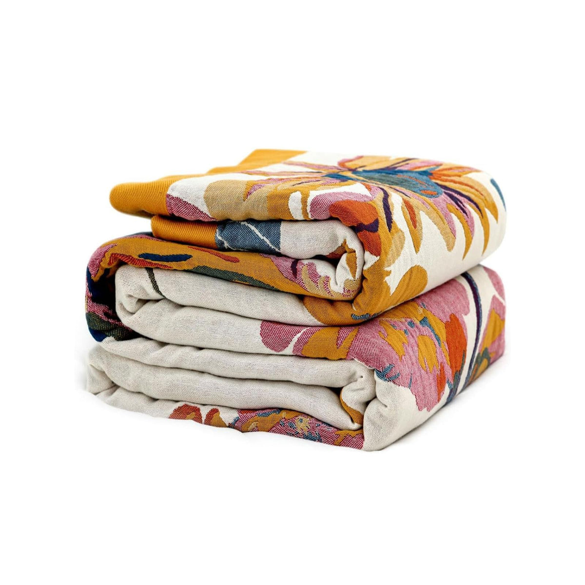 Boho Throw Blanket, 100% Cotton Lightweight Throws for Couch 50"x60"