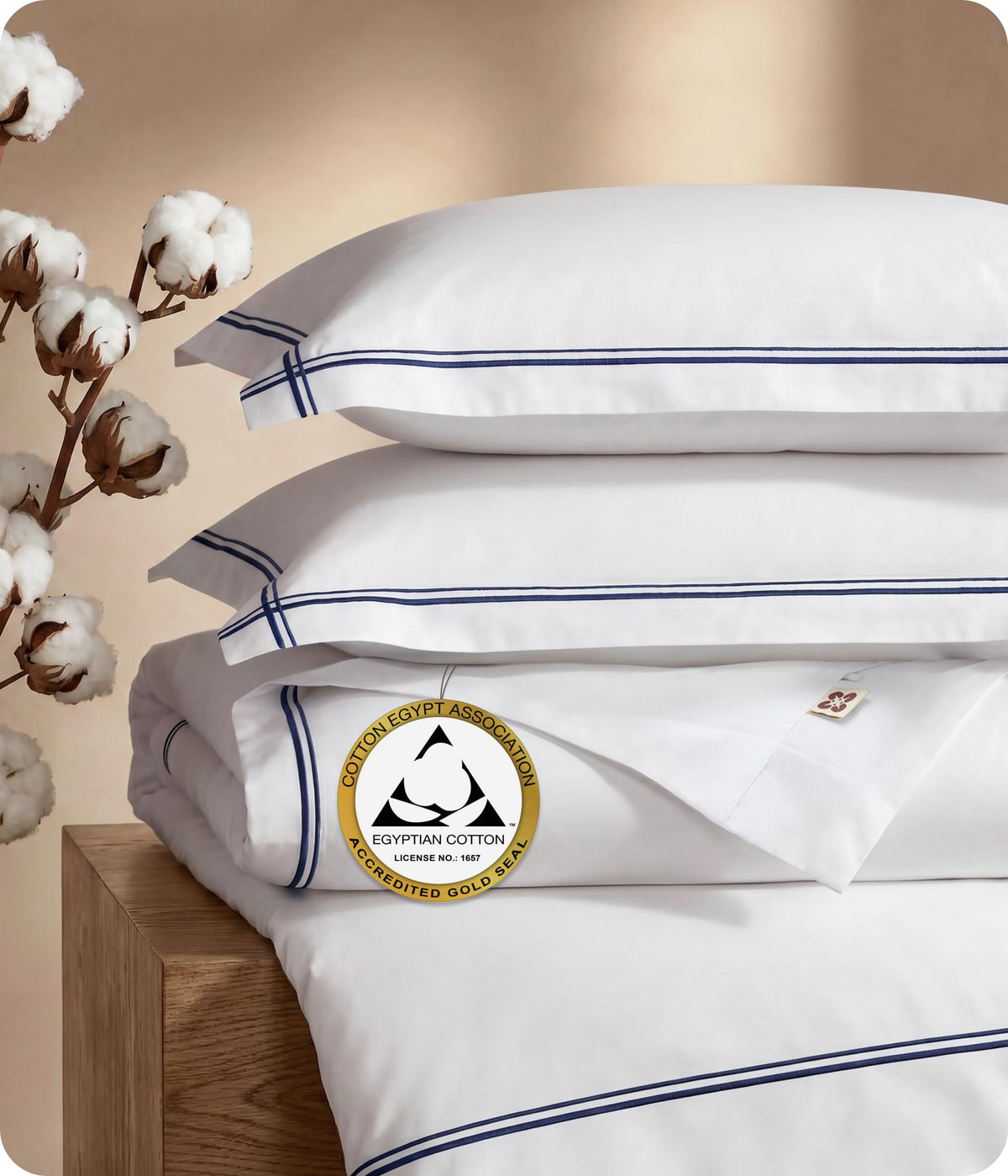 Bedsure PureWoven GOTS Organic Cotton Queen Duvet Cover Set, Pure White