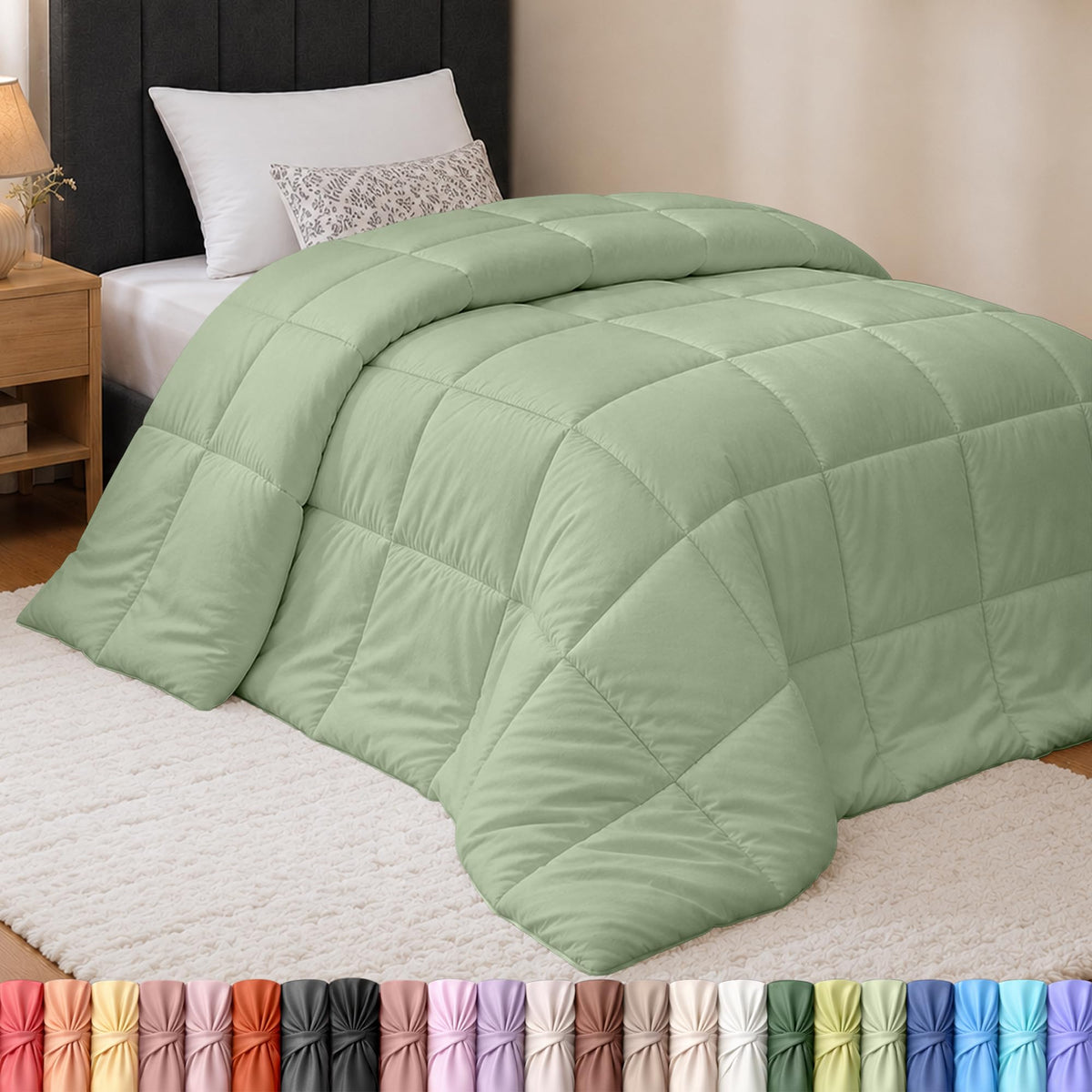 Utopia Bedding Queen Comforter, Duvet Insert, Black, 88 x 88 Inches