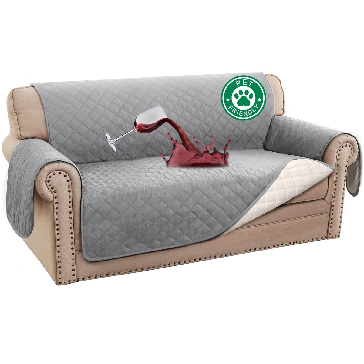 Turquoize 100% Waterproof Sofa Covers Couch Cover for Dogs, Sofa 70"
