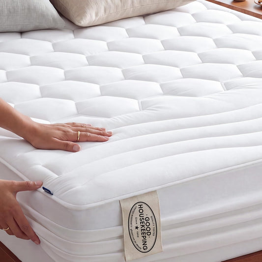 Bedsure King Mattress Pad, Mattress Topper with 8-21 Inches Deep Pocket