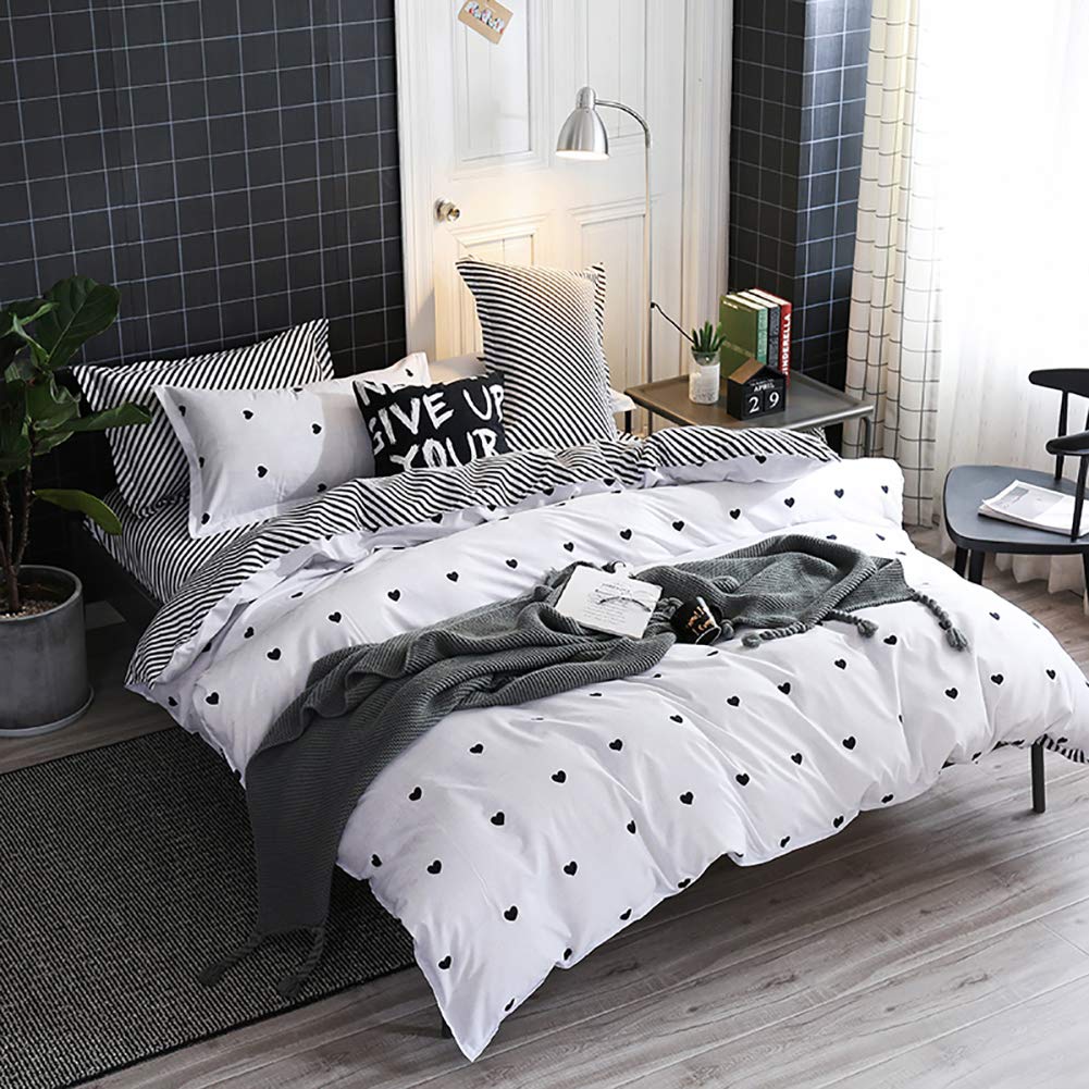 Nayoroom Gingham Duvet Cover Set Queen Blue White Plaid Checkered Bedding