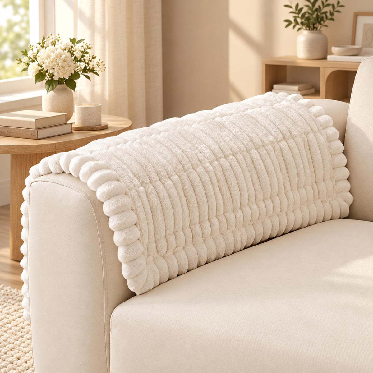 decorUhome Couch Cover for Dogs, Non Slip Fuzzy Thick Pet Sofa Protector