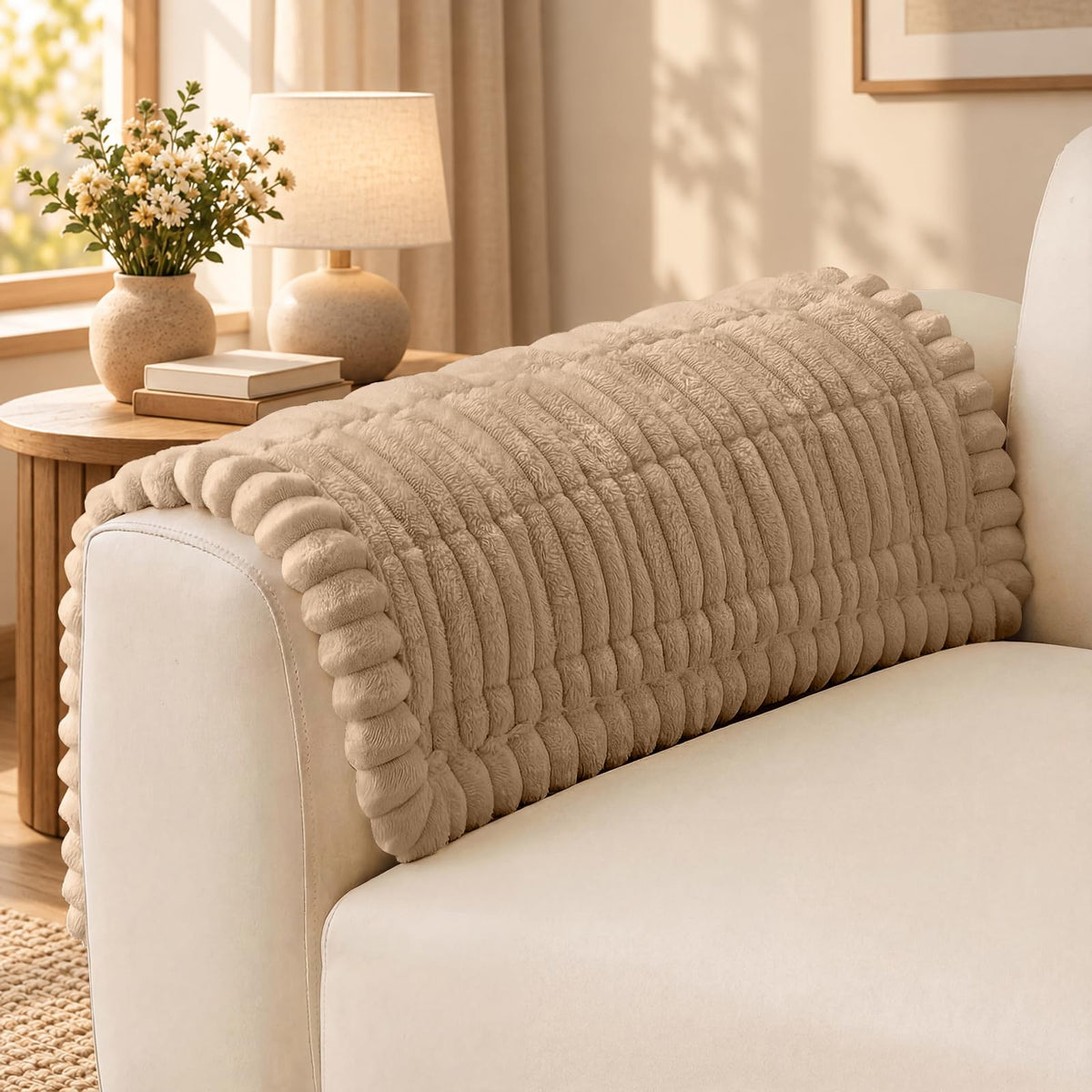 decorUhome Couch Cover for Dogs, Non Slip Fuzzy Thick Pet Sofa Protector