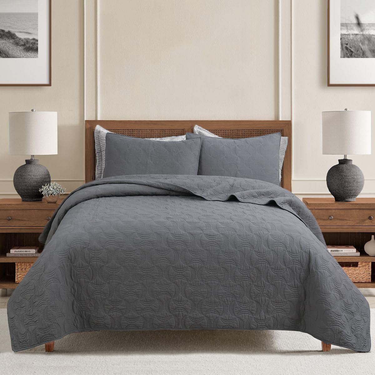 Cozy Line Home Fashions 100% Cotton Victorian Medallion Solid White Matelasse Embossed Bedding Quilt Set, Reversible Lightweight Bedspread, Coverlet for All Season (Blantyre - White, Twin - 2 Piece)