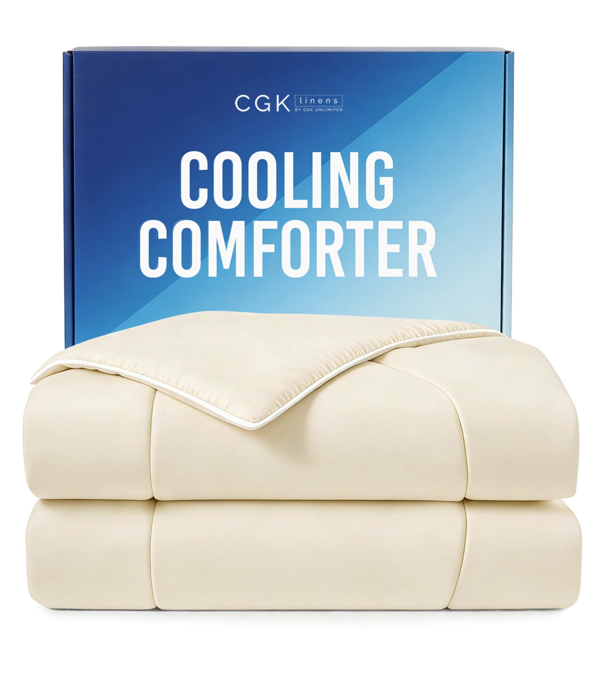CGK Cooling Comforter Queen - Summer Blanket - 90x90 (Sky Blue)