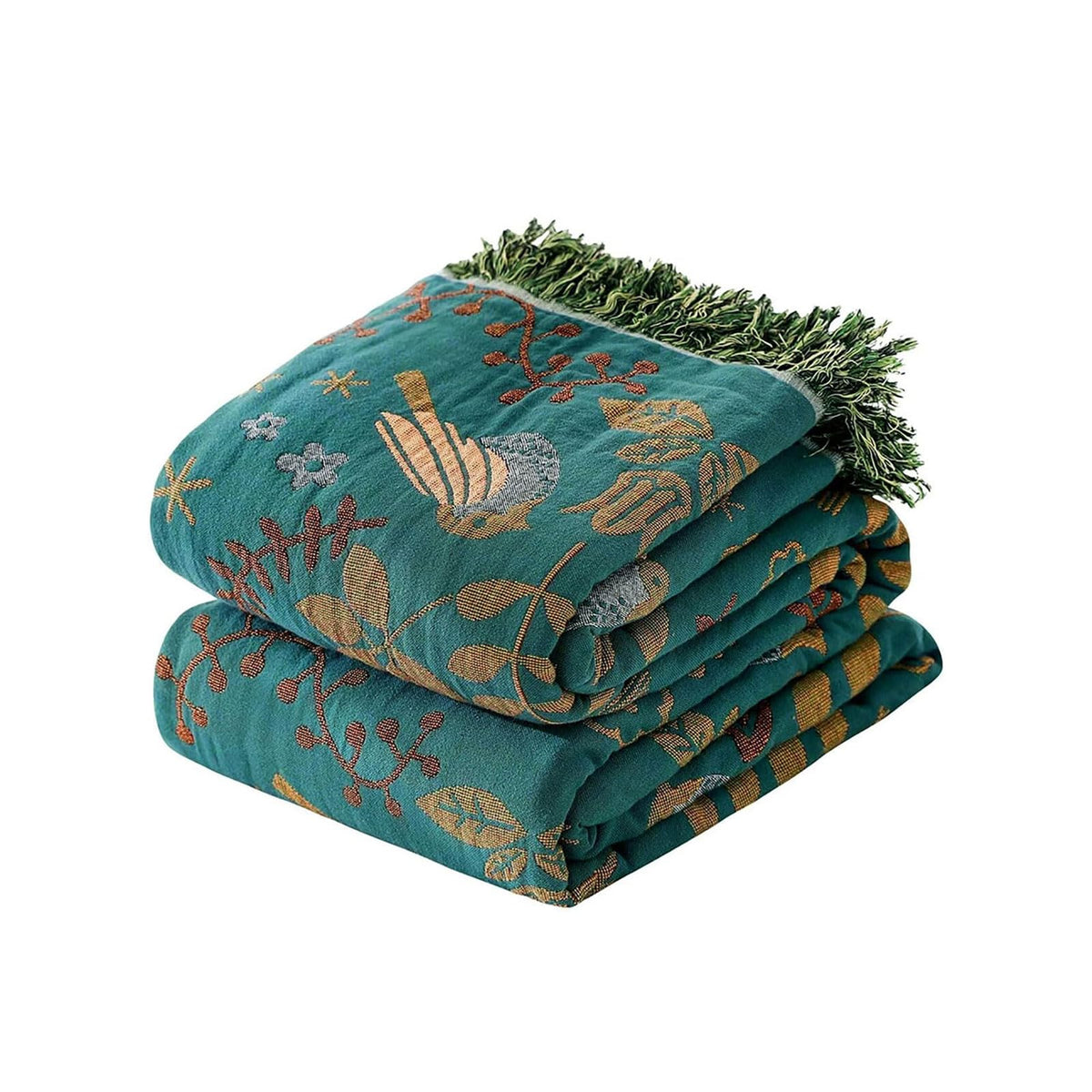 Boho Throw Blanket, 100% Cotton Lightweight Throws for Couch 50"x60"