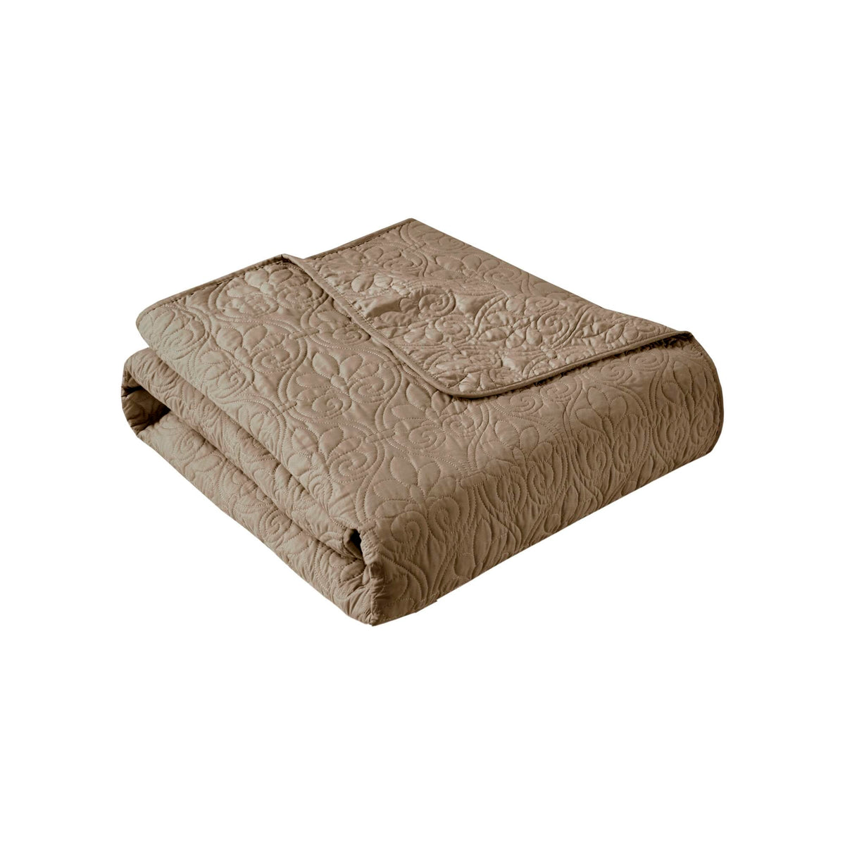 Madison Park Luxe Damask Stitching Throw Blanket, 60"x72"