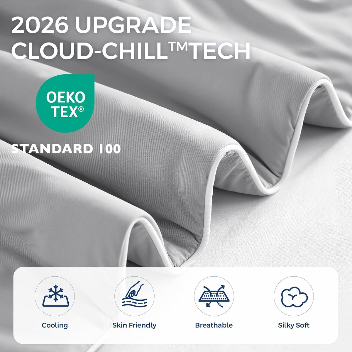 EASELAND Cooling Comforter Queen, Upgraded Double-Sided Q-MAX 0.45+