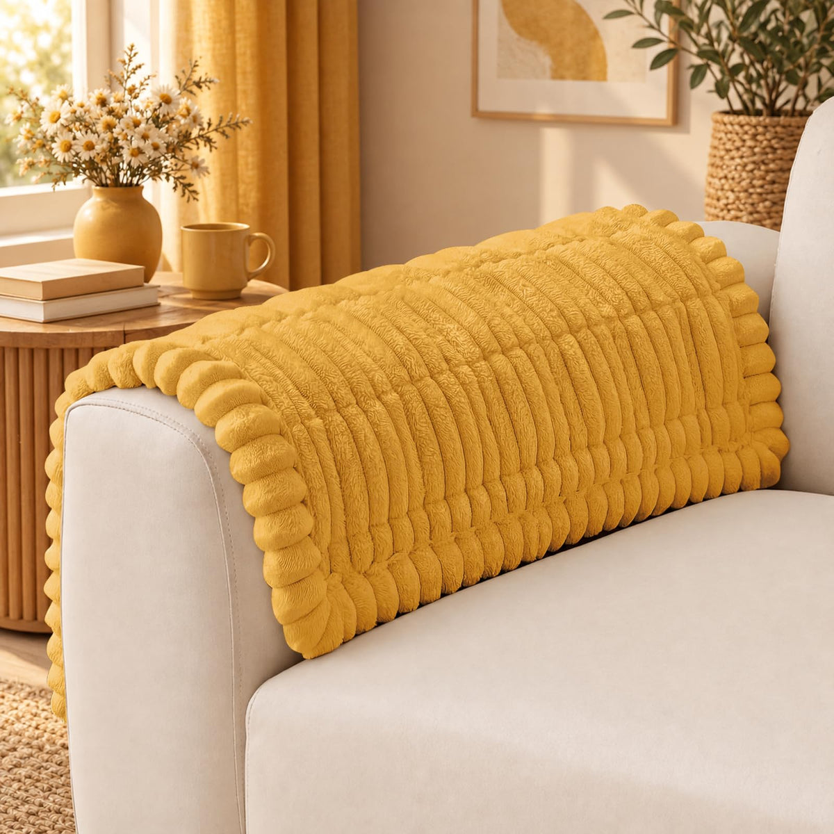 decorUhome Couch Cover for Dogs, Non Slip Fuzzy Thick Pet Sofa Protector