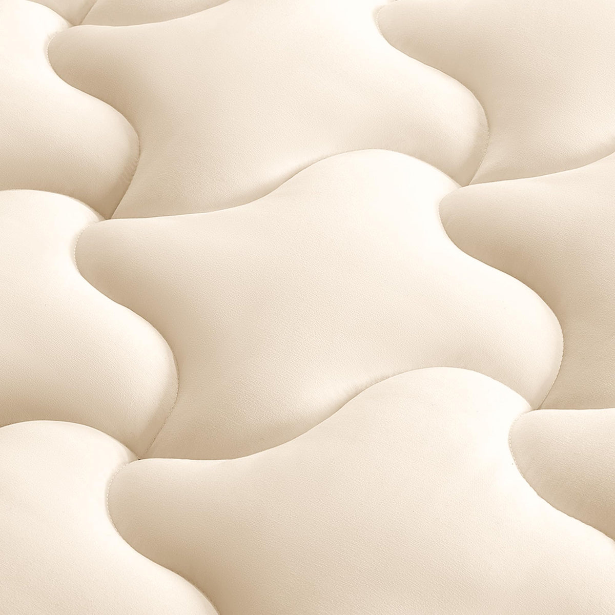 SLEEP ZONE Cooling Mattress Topper Queen Mattress Pad, Quilted Fitted Mattress Cover, Machine Washable, Soft Fluffy Down Alternative, Deep Pocket 8~21 inch (White, Queen)