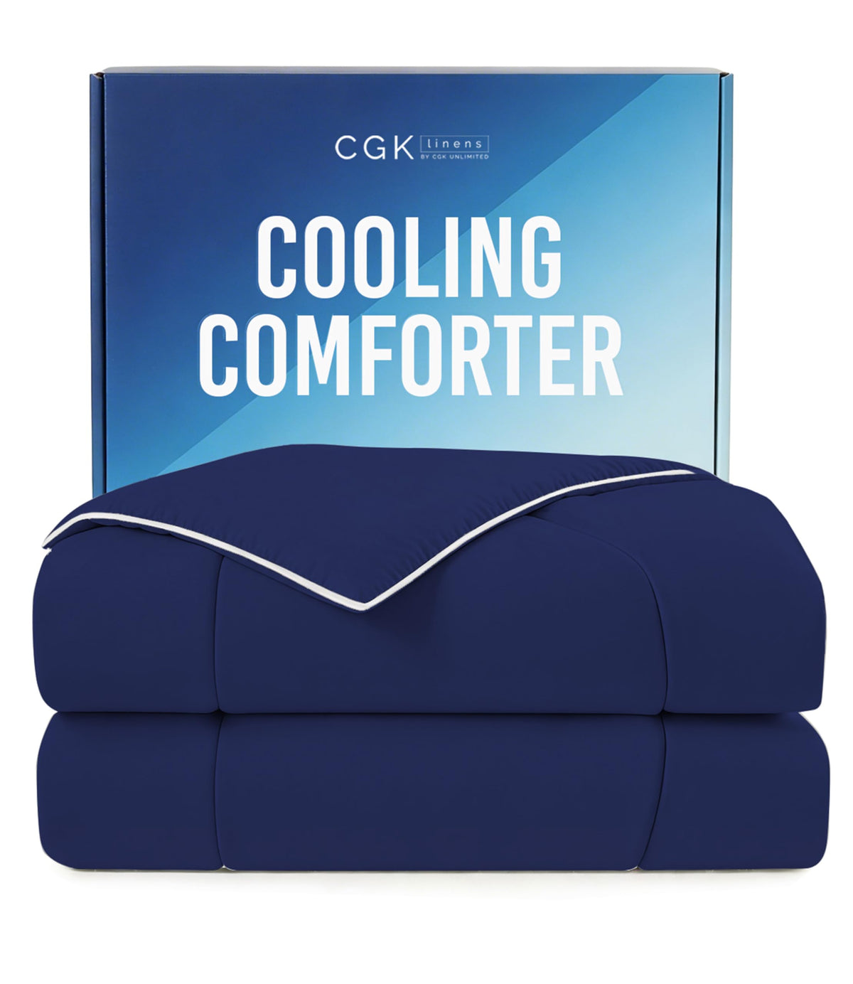 CGK Cooling Comforter Queen - Summer Blanket - 90x90 (Sky Blue)