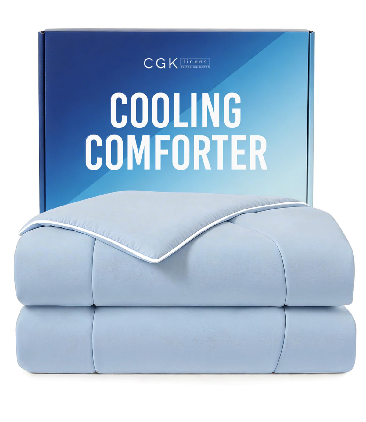 CGK Cooling Comforter Queen - Summer Blanket - 90x90 (Sky Blue)