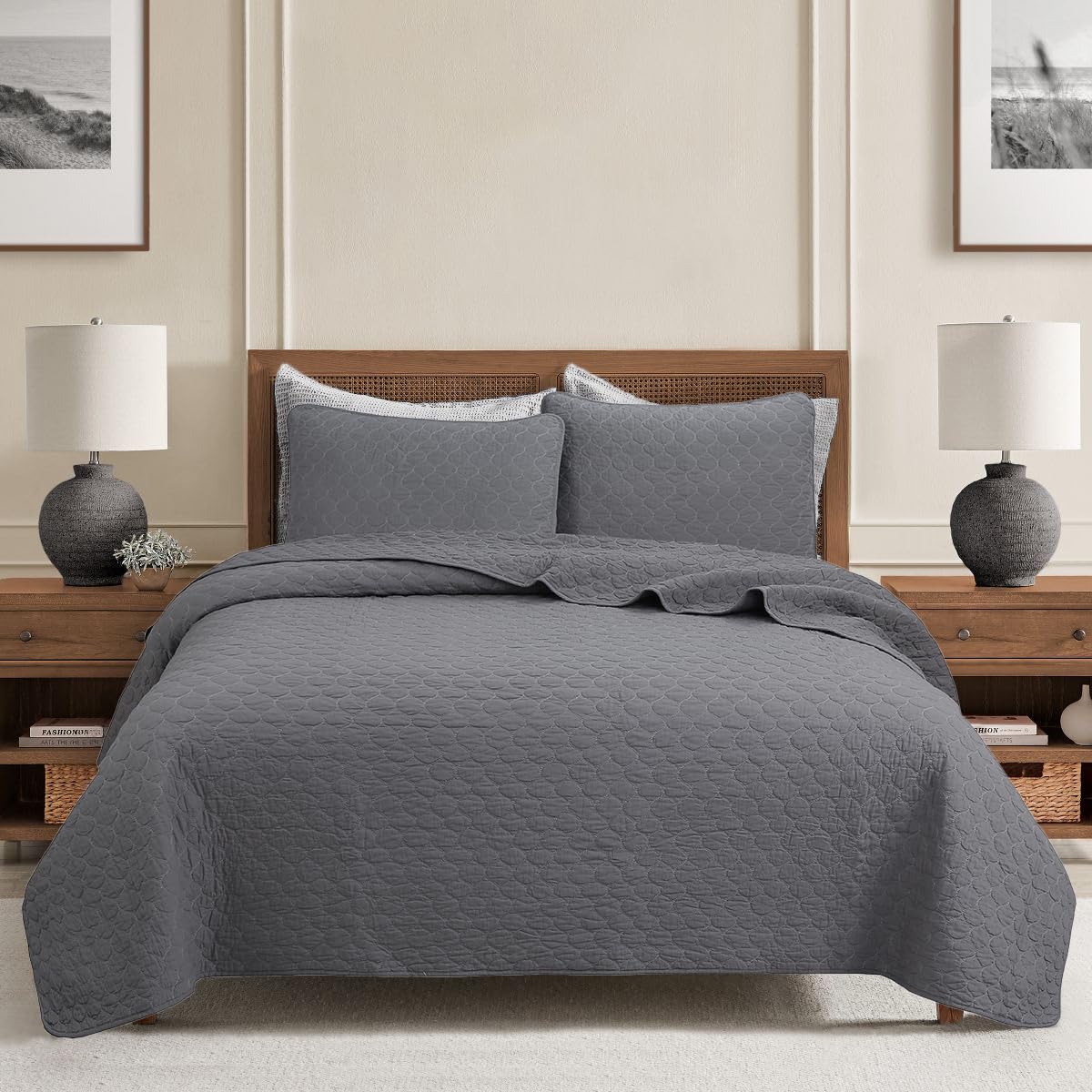 Cozy Line Home Fashions 100% Cotton Victorian Medallion Solid White Matelasse Embossed Bedding Quilt Set, Reversible Lightweight Bedspread, Coverlet for All Season (Blantyre - White, Twin - 2 Piece)