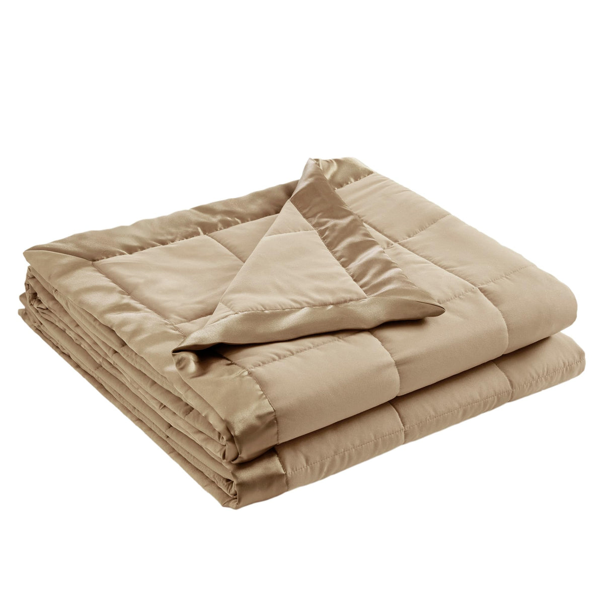 Madison Park Down Alternative Queen Blanket for Bed, Satin Trim, Blue