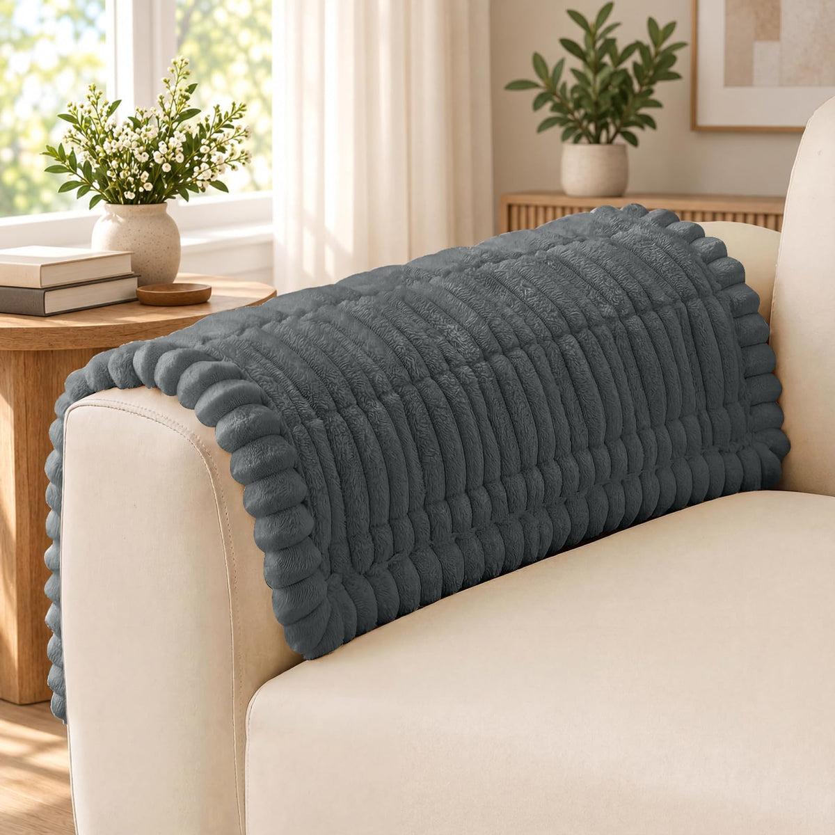 decorUhome Couch Cover for Dogs, Non Slip Fuzzy Thick Pet Sofa Protector