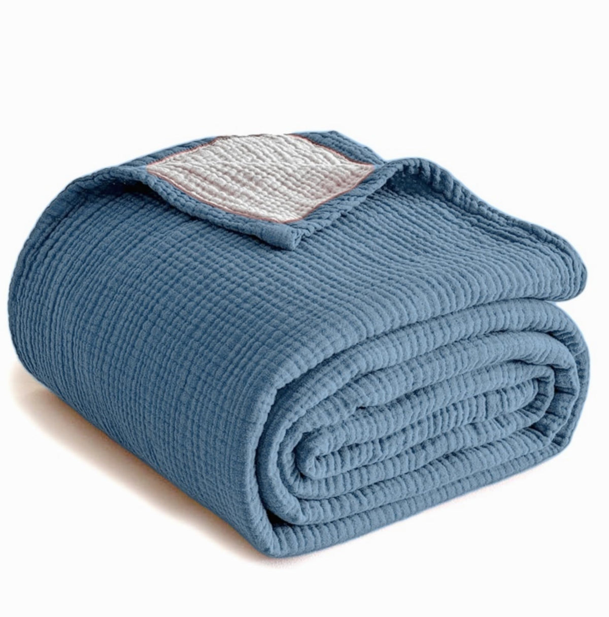 Simple&Opulence 100% Cotton Muslin Blanket, Lightweight Breathable 4 Layering Soft Cotton Throw Blanket,Gauze Blanket for Bed Couch Camping All-Season Use (Rust Orange, 50"x60")