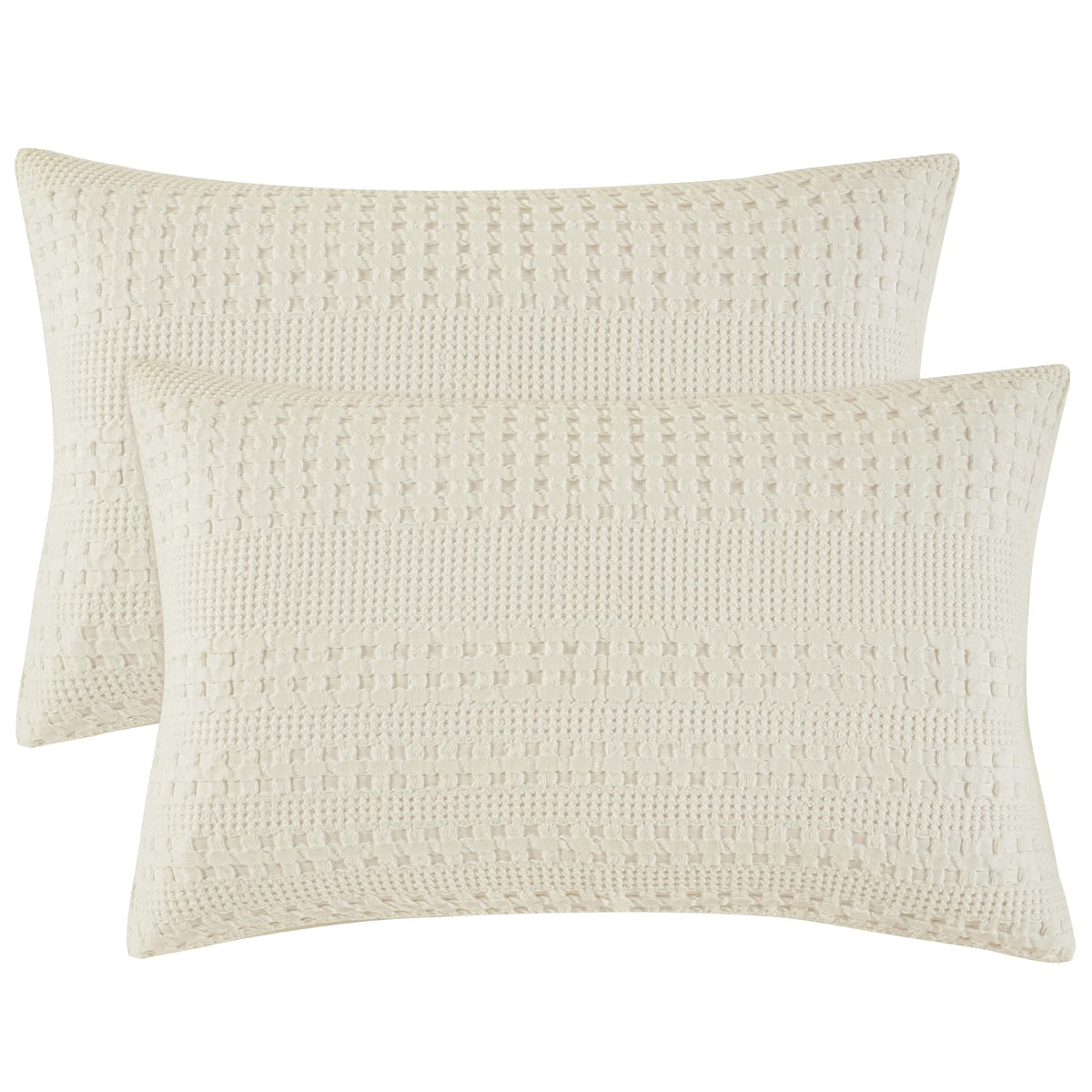 PHF Cotton Waffle Body Pillowcase 20" x 54", Oatmeal, No Insert