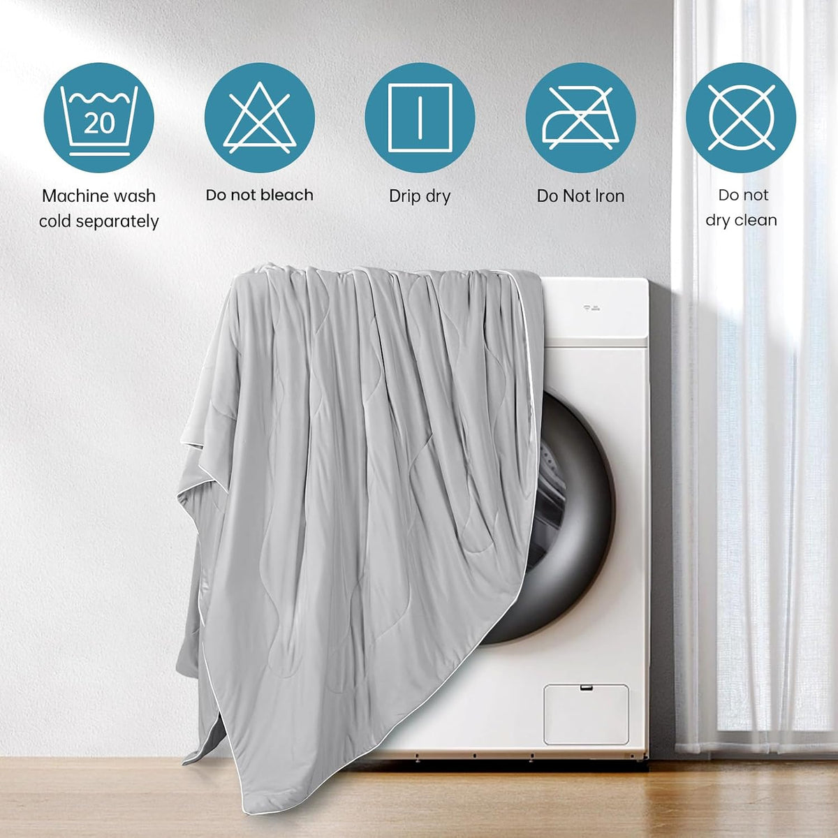 EASELAND Cooling Comforter Queen, Upgraded Double-Sided Q-MAX 0.45+