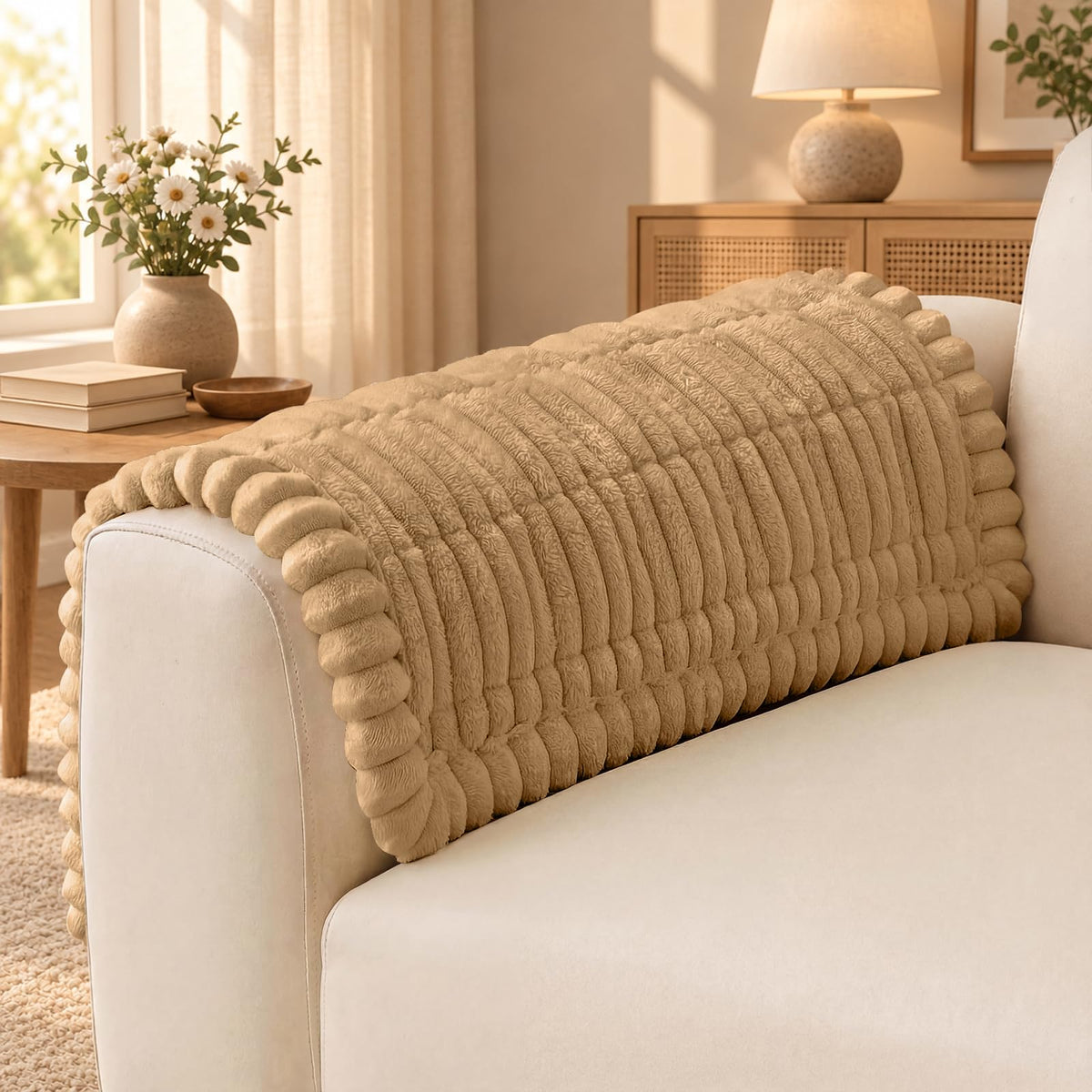 decorUhome Couch Cover for Dogs, Non Slip Fuzzy Thick Pet Sofa Protector