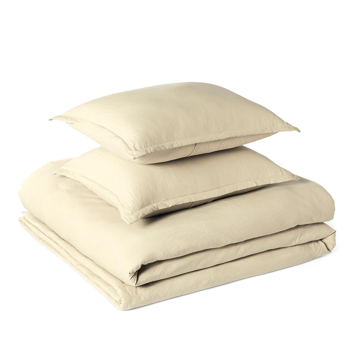 Amazon Basics Brushed Microfiber Quilt Set, Extra Soft with Natural Texture, 2-Piece, Twin/Twin XL, Beige