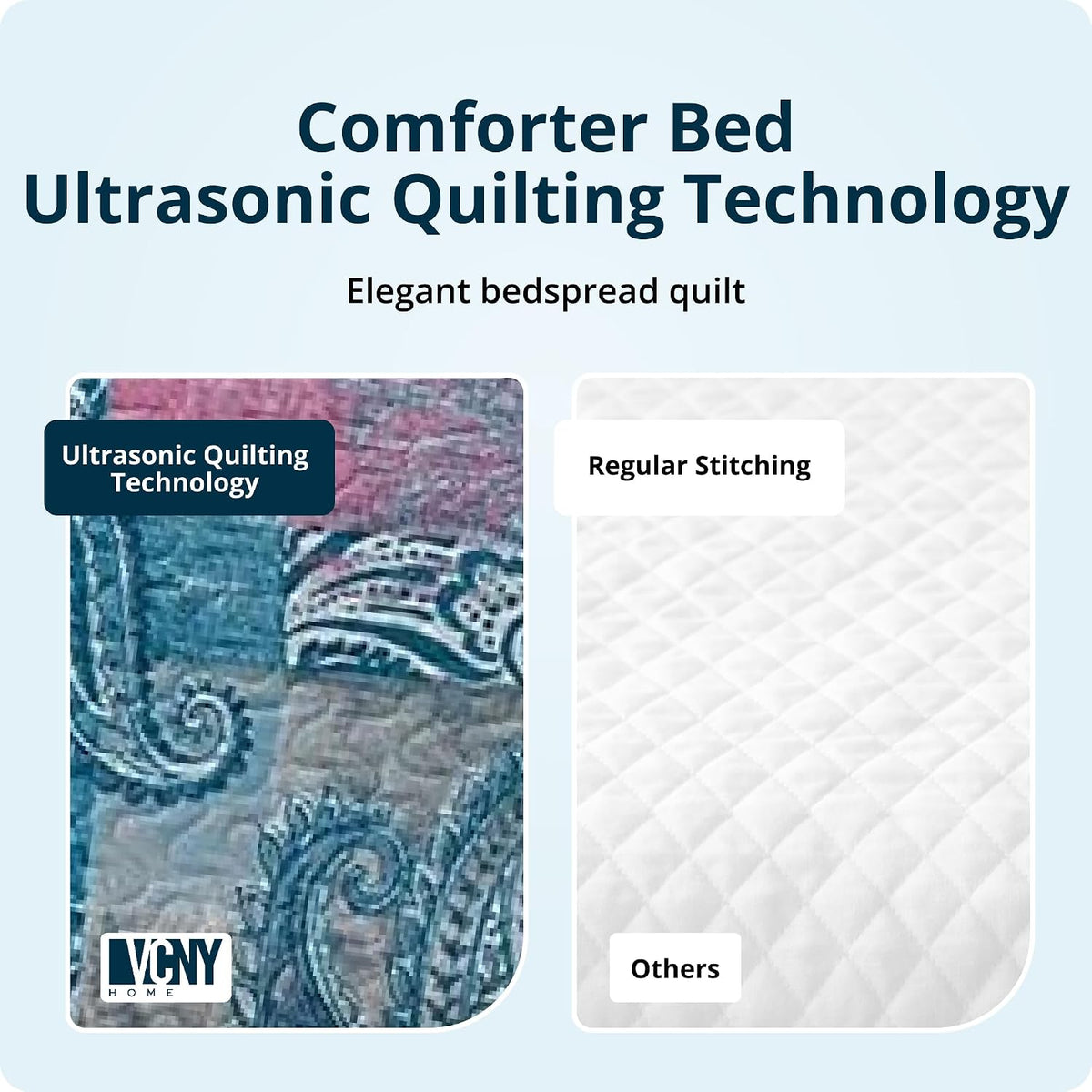 VCNY Home Caroline Quilt Set, King 3-Piece, Taupe