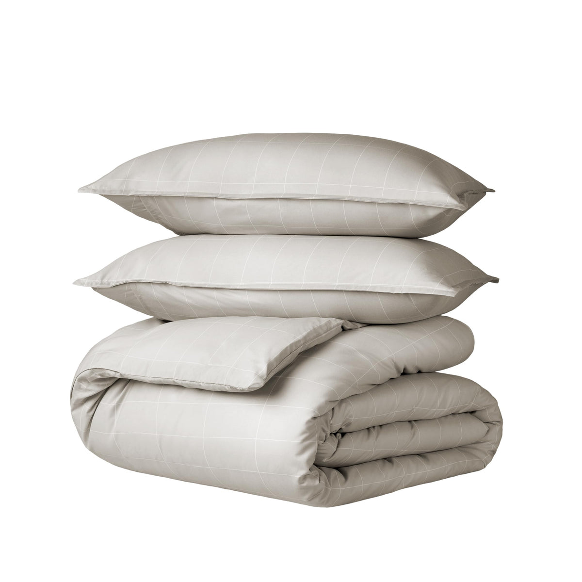 Bare Home Duvet Cover Set 1800 Ultra-Soft (Queen, Grey)