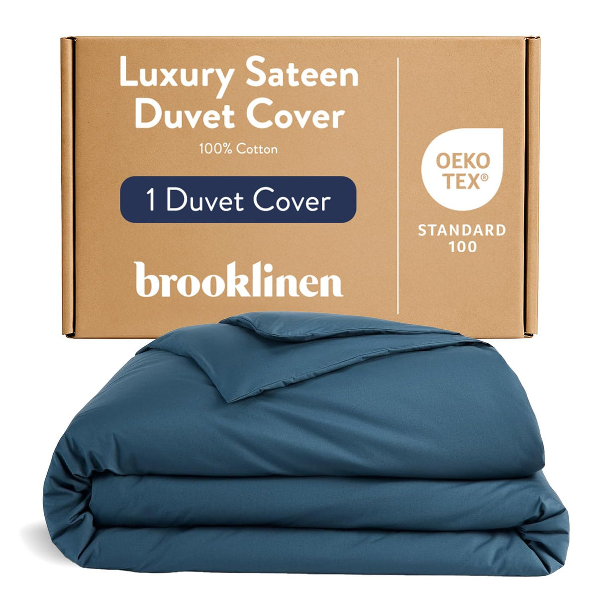 Brooklinen Sateen Duvet Cover Hotel-Quality Luxury - Full/Queen, White