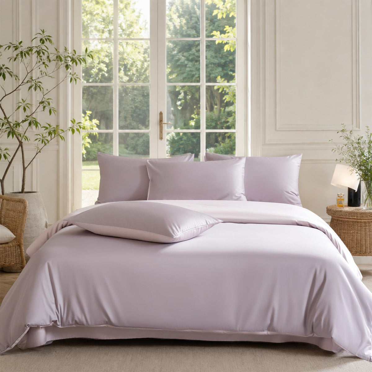Cream White Duvet Cover Queen Size Ultra Soft 100% Egyptian Cotton