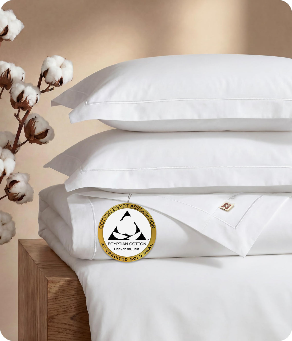 Bedsure PureWoven GOTS Organic Cotton Queen Duvet Cover Set, Pure White