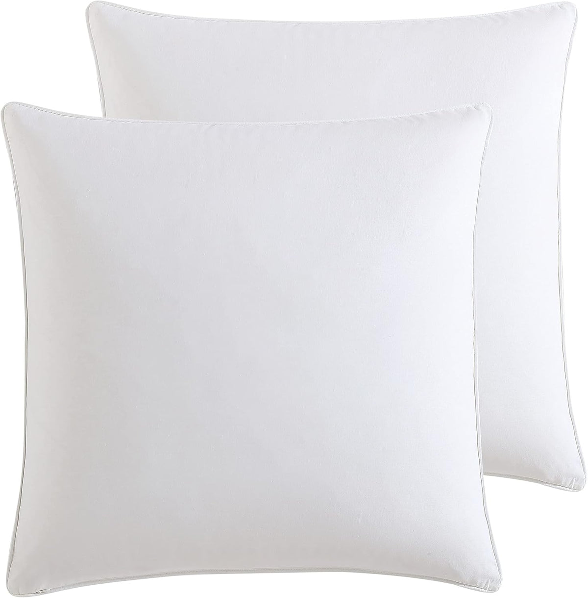 Laura Ashley - 2 Pack European Shams, 100% Cotton Embroidered Pillow Covers