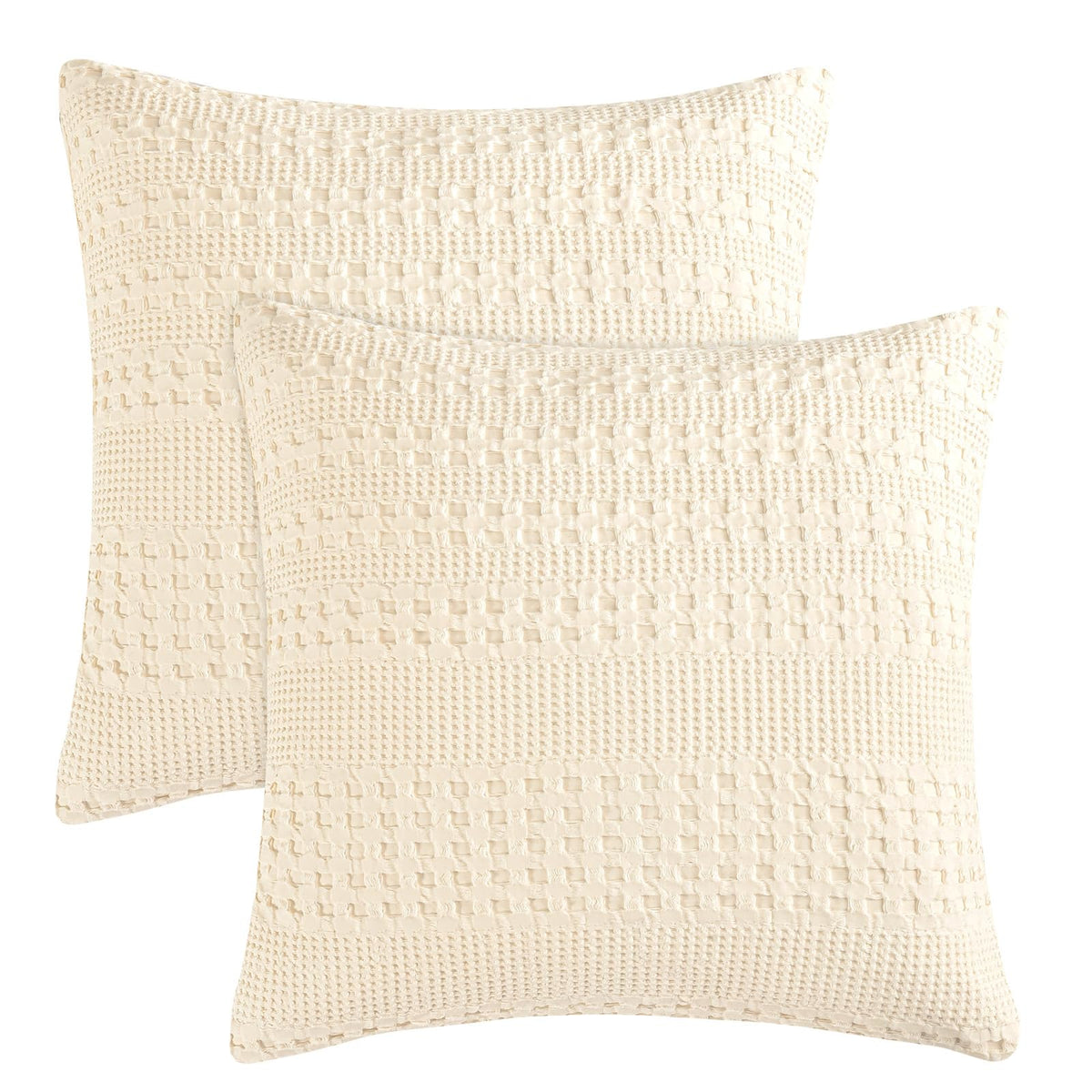 PHF Cotton Waffle Body Pillowcase 20" x 54", Oatmeal, No Insert