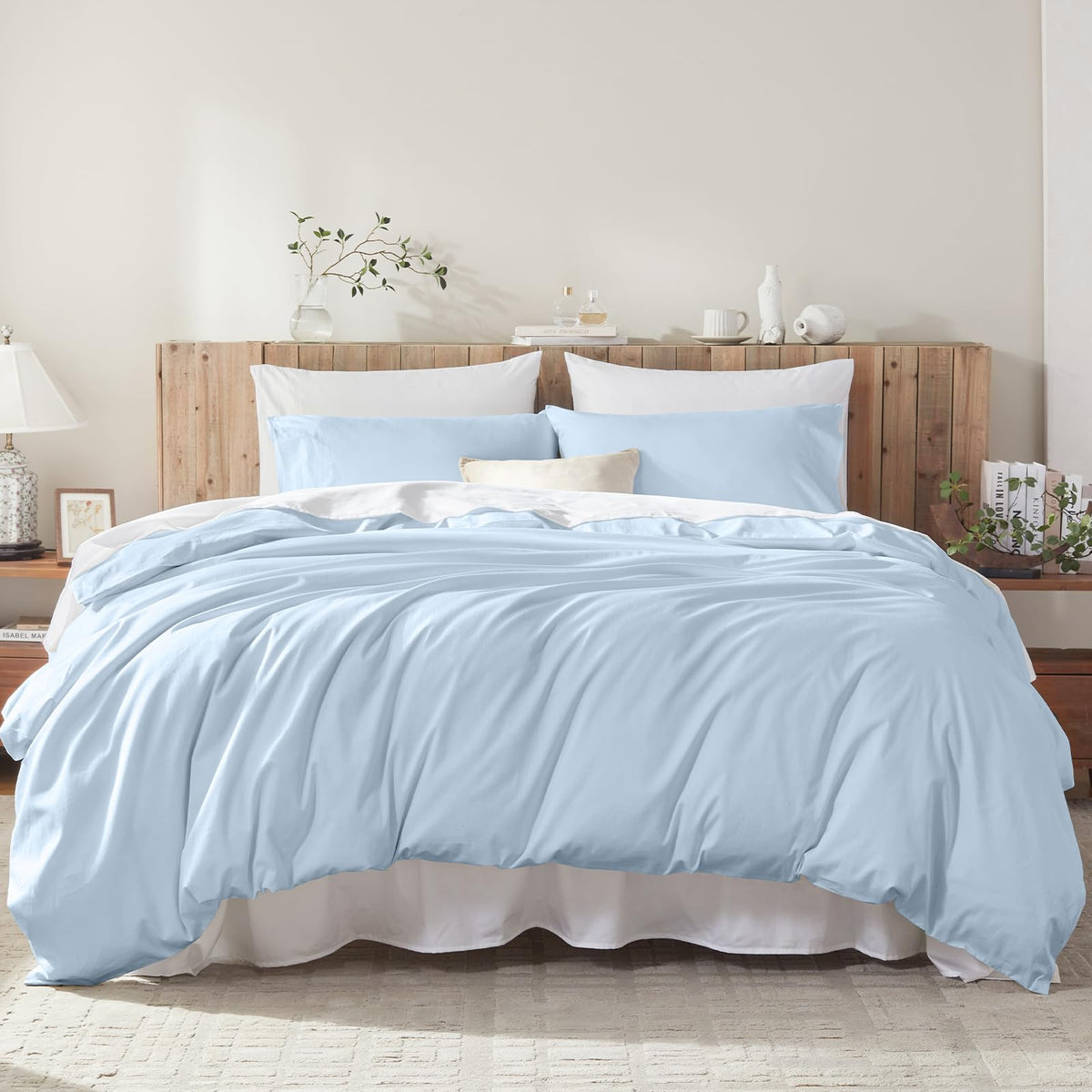 Cream White Duvet Cover Queen Size Ultra Soft 100% Egyptian Cotton