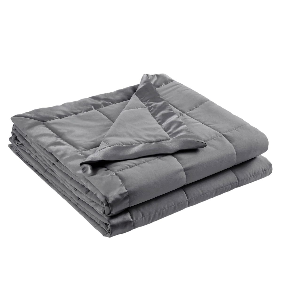 Madison Park Down Alternative Queen Blanket for Bed, Satin Trim, Blue