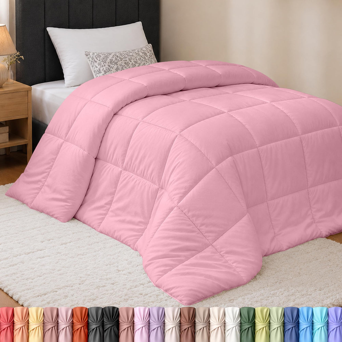 Utopia Bedding Queen Comforter, Duvet Insert, Black, 88 x 88 Inches