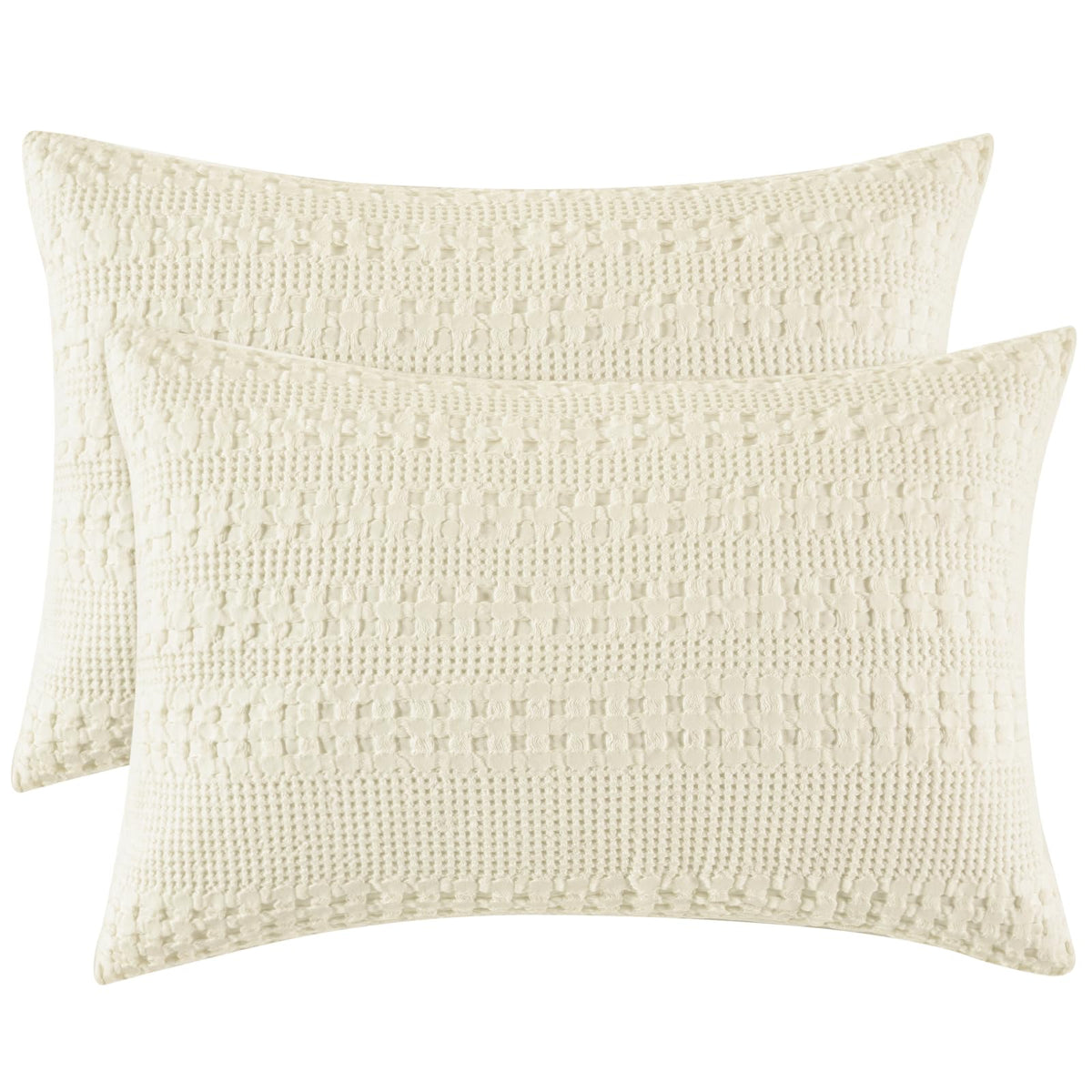 PHF Cotton Waffle Body Pillowcase 20" x 54", Oatmeal, No Insert