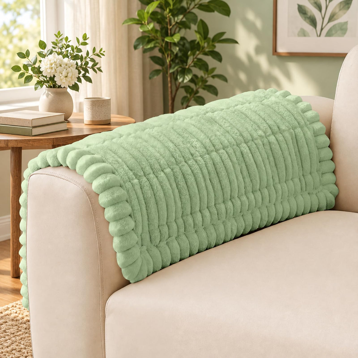 decorUhome Couch Cover for Dogs, Non Slip Fuzzy Thick Pet Sofa Protector