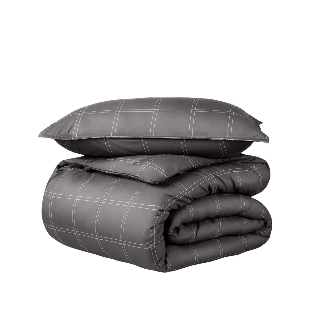 Bare Home Duvet Cover Set 1800 Ultra-Soft (Queen, Grey)
